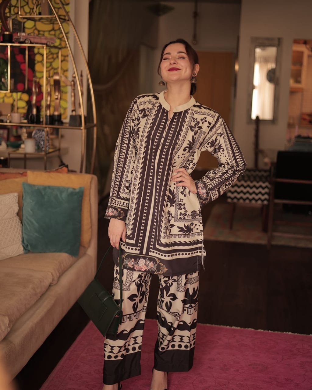 Hania Amir Silk khaddar 2-Piece