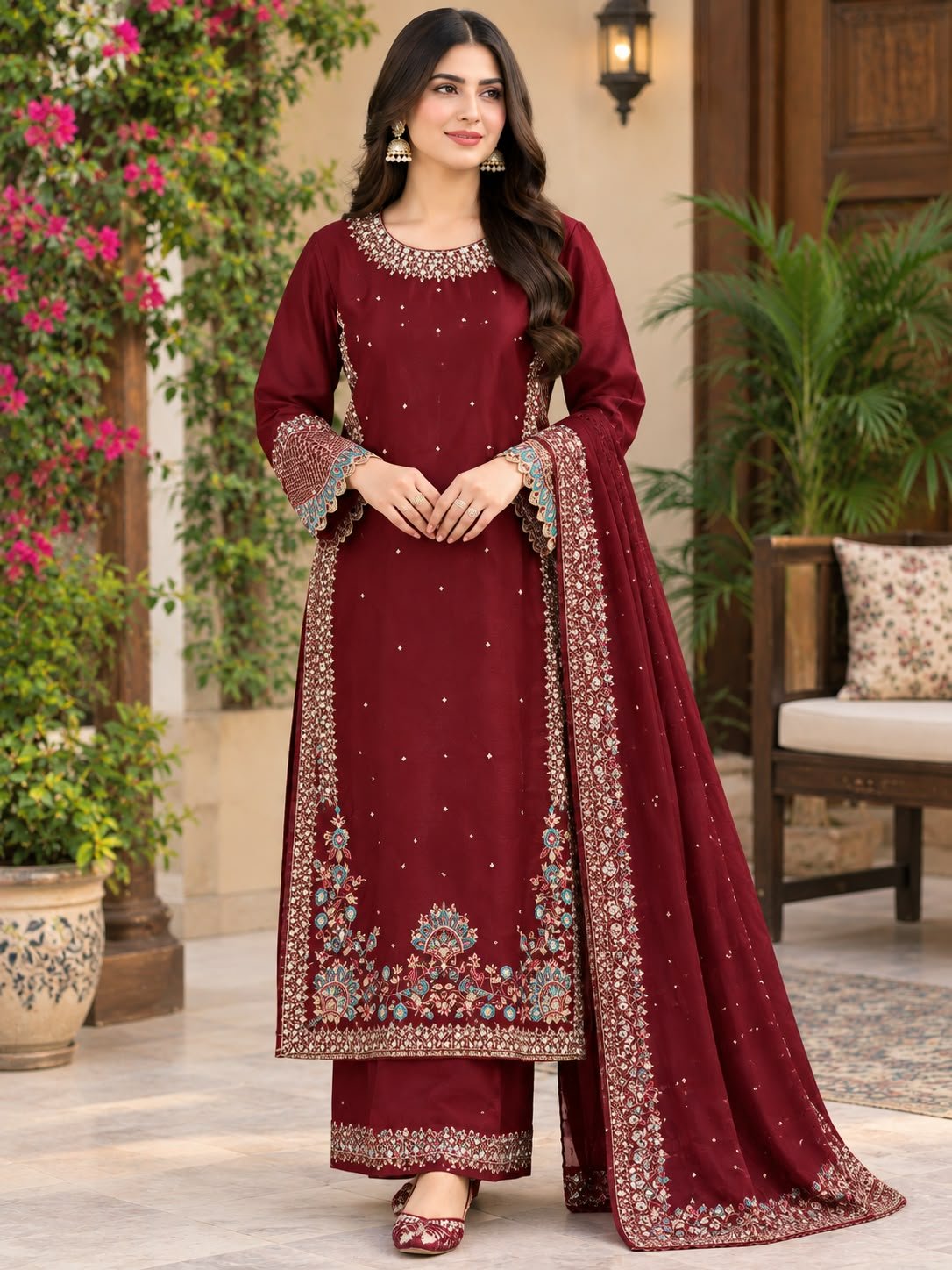 Super Silk Embroidery – 2 Piece Stitched Suit