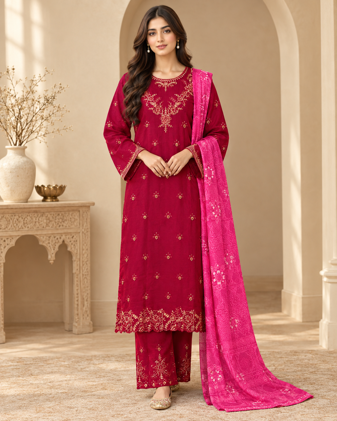 Noor-e-Fiza Embroidered Suit-3 Piece Stitched Suit