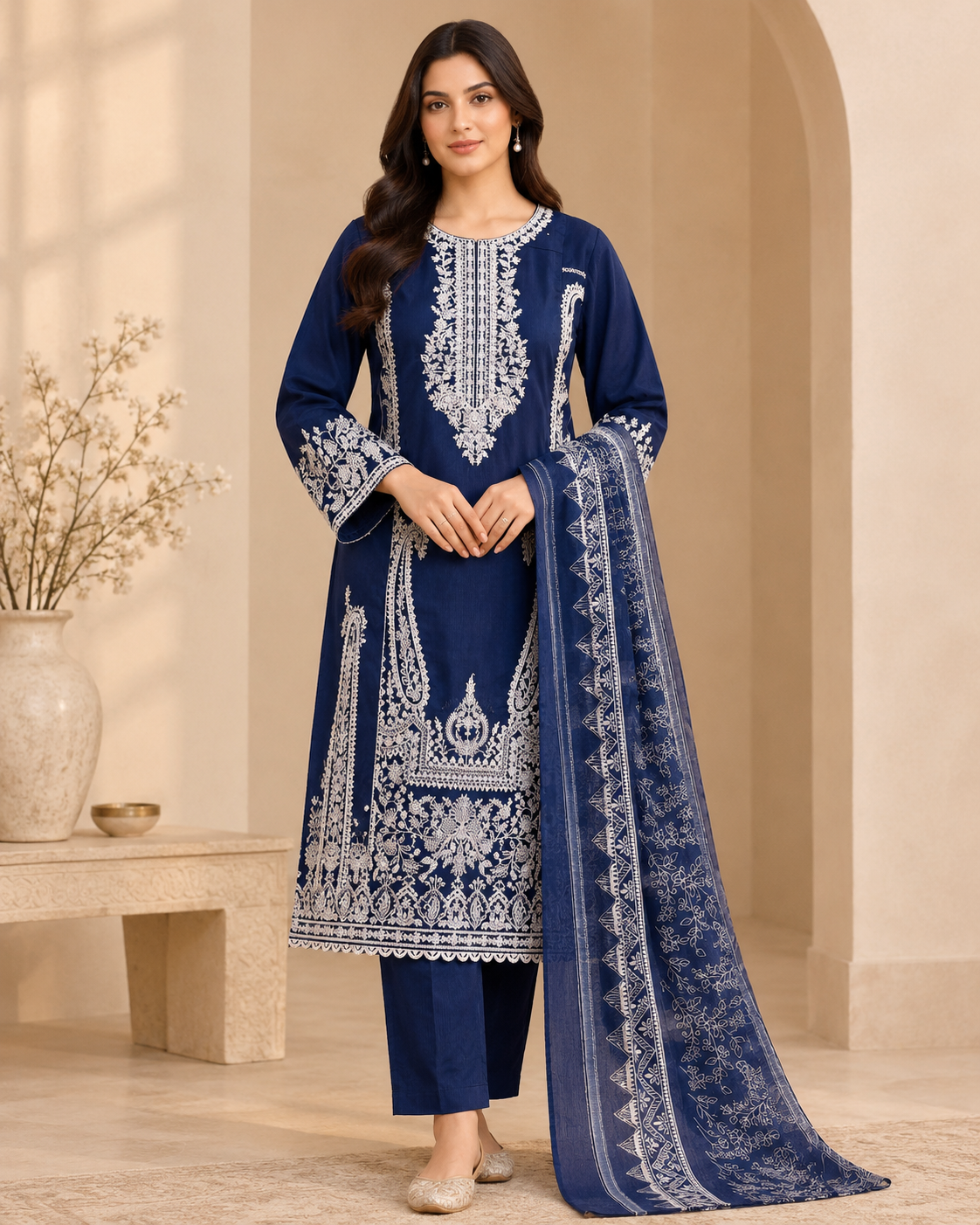 Noor-e-Fiza Embroidered Suit-3 Piece Stitched Suit