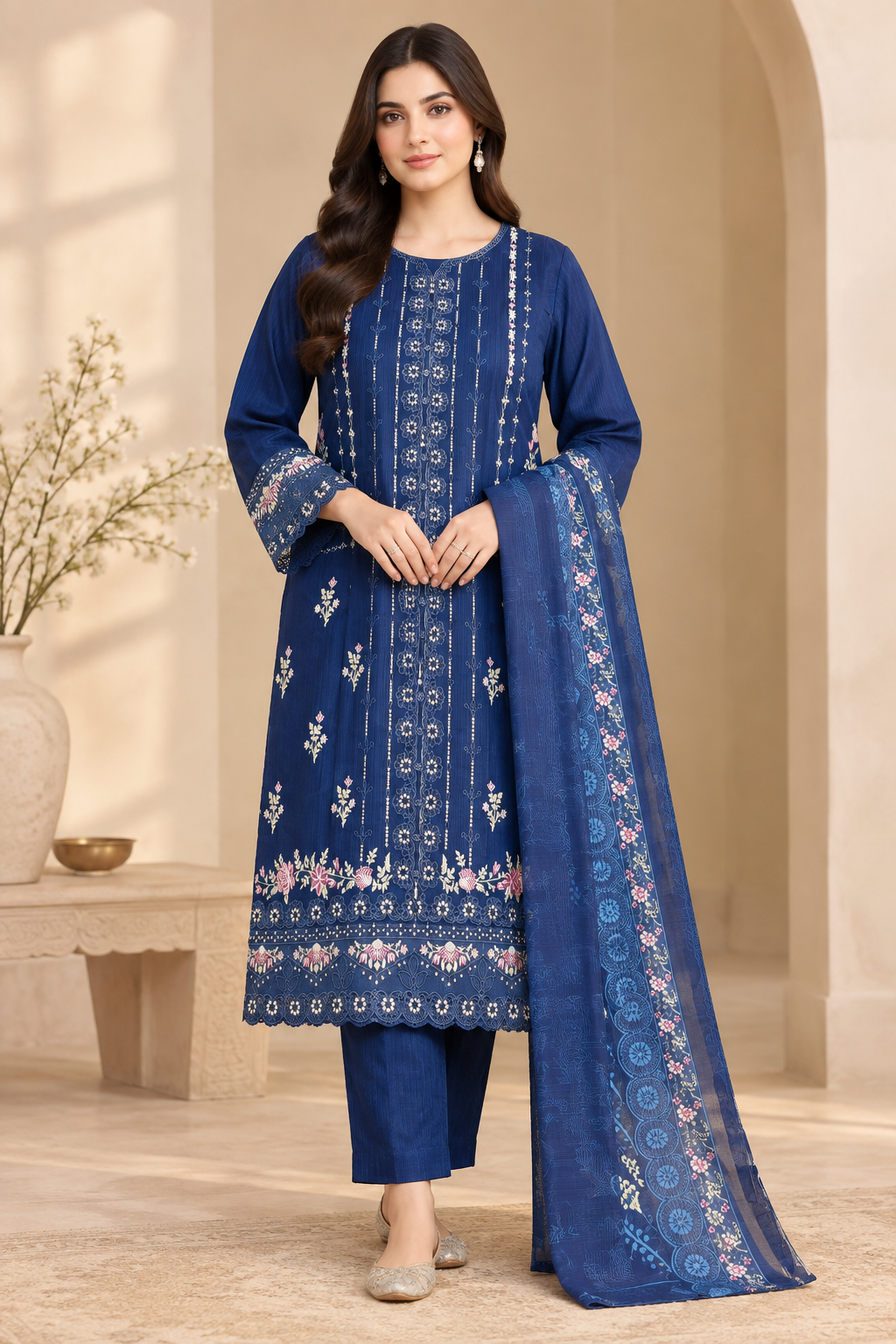 Noor-e-Fiza Embroidered Suit-3 Piece Stitched Suit